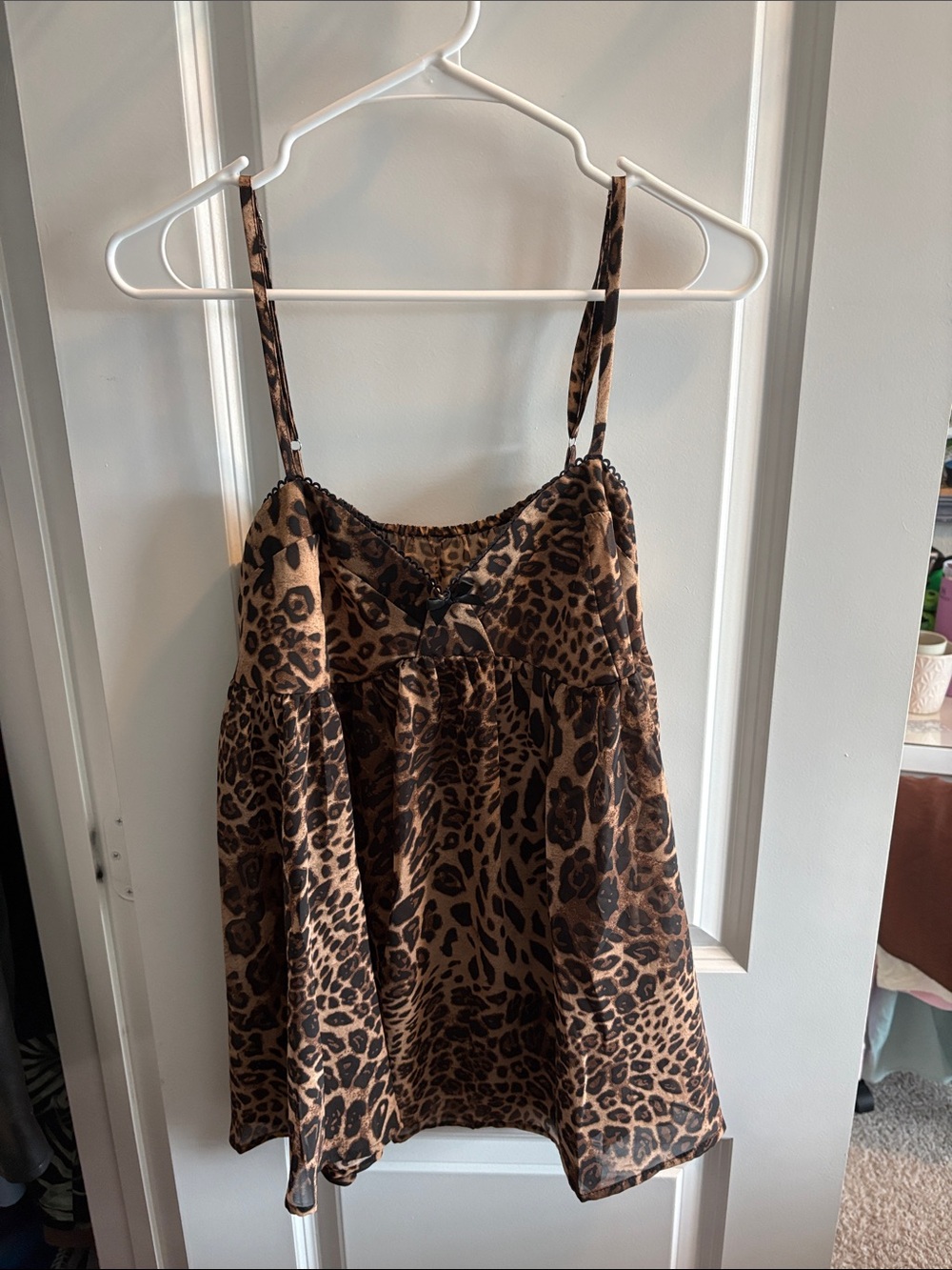 Cider Leopard-Print Spaghetti Strap Cami - Brown